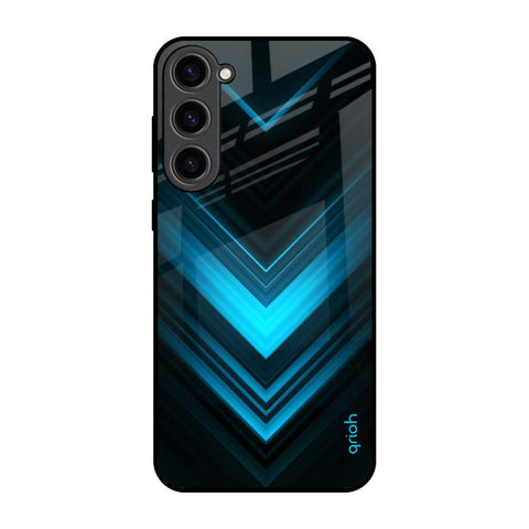 Vertical Blue Arrow Glossy Case For Samsung Galaxy S23 Plus 5G