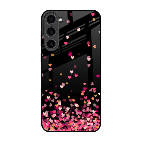 Heart Rain Fall Glossy Case For Samsung Galaxy S23 Plus 5G