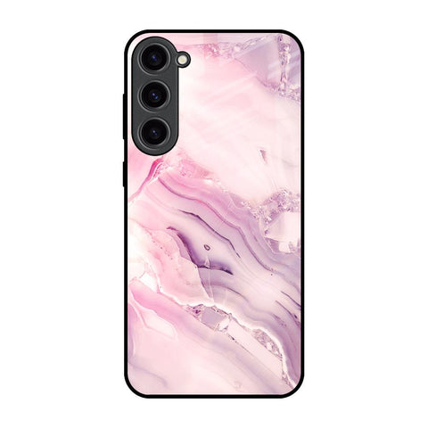 Diamond Pink Gradient Glossy Case For Samsung Galaxy S23 Plus 5G