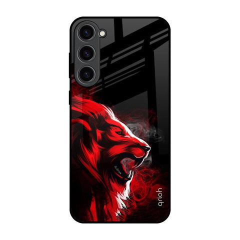 Red Angry Lion Glossy Case for Samsung Galaxy S23 Plus 5G