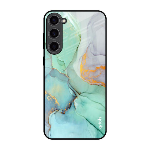 Green Marble Glossy Case for Samsung Galaxy S23 Plus 5G