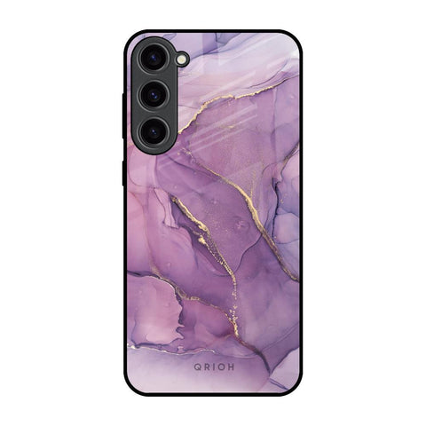 Purple Gold Marble Glossy Case for Samsung Galaxy S23 Plus 5G