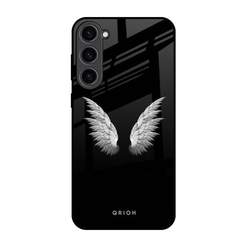 White Angel Wings Glossy Case for Samsung Galaxy S23 Plus 5G