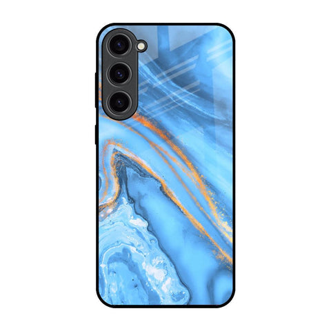 Vibrant Blue Marble Glossy Case for Samsung Galaxy S23 Plus 5G