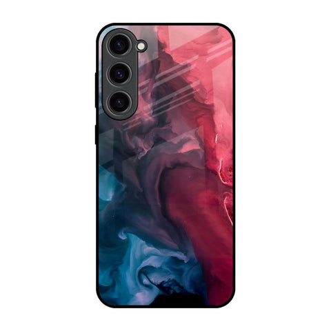 Blue & Red Smoke Glossy Case for Samsung Galaxy S23 Plus 5G