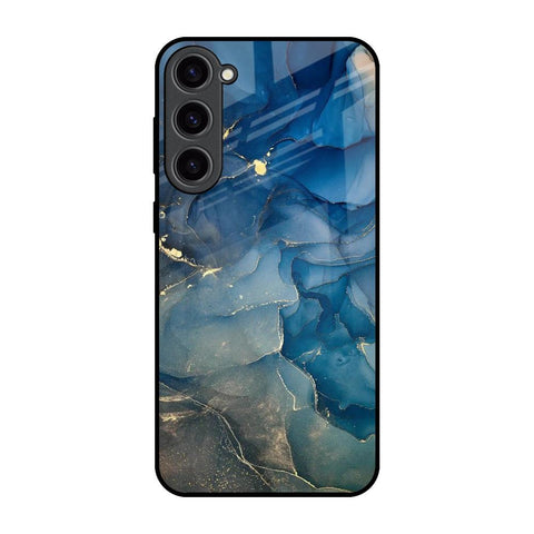 Blue Cool Marble Glossy Case for Samsung Galaxy S23 Plus 5G