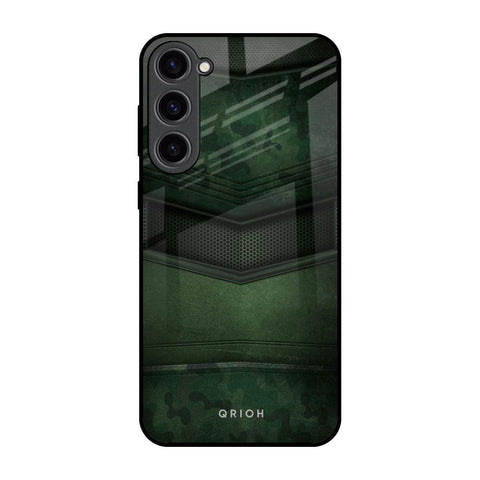 Green Leather Glossy Case for Samsung Galaxy S23 Plus 5G