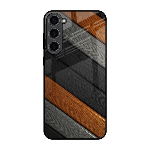 Tri Color Wood Glossy Case for Samsung Galaxy S23 Plus 5G