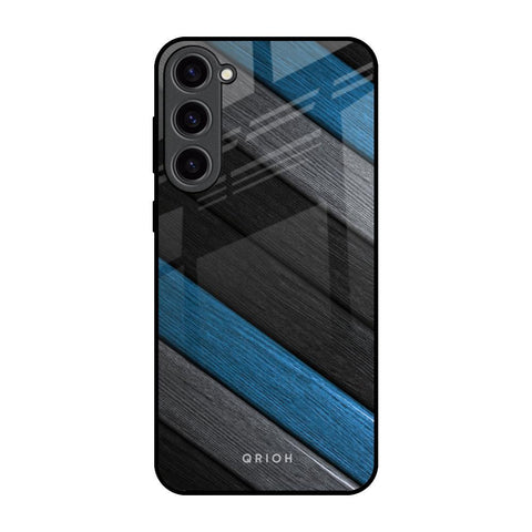 Multicolor Wooden Effect Glossy Case for Samsung Galaxy S23 Plus 5G
