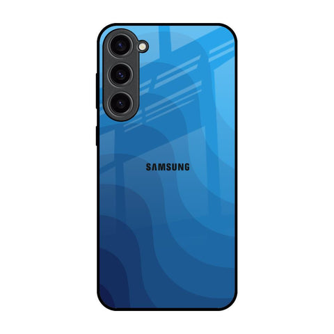 Blue Wave Abstract Glossy Case for Samsung Galaxy S23 Plus 5G