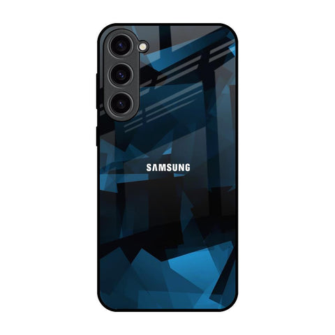 Polygonal Blue Box Glossy Case For Samsung Galaxy S23 Plus 5G