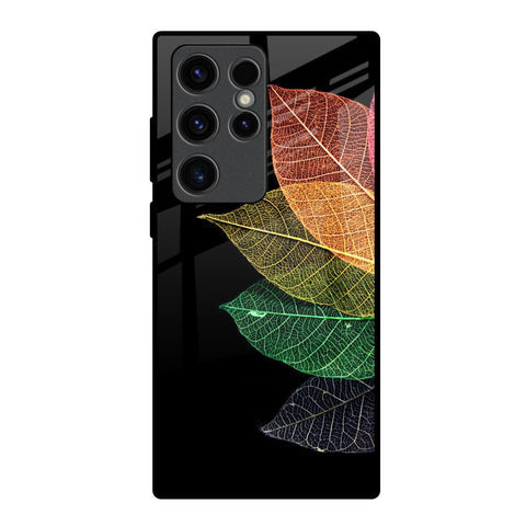 Colorful Leaves Glossy Case for Samsung Galaxy S23 Ultra 5G