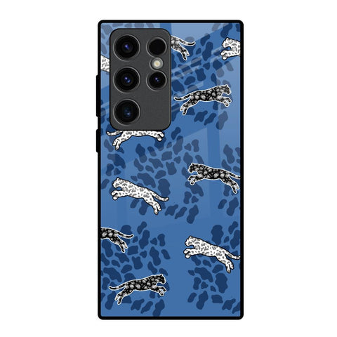 Blue Cheetah Glossy Case for Samsung Galaxy S23 Ultra 5G