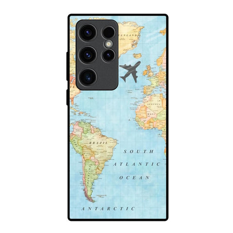 Travel Map Glossy Case for Samsung Galaxy S23 Ultra 5G