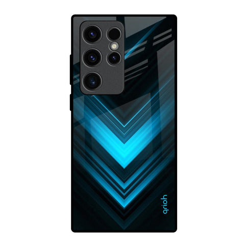 Vertical Blue Arrow Glossy Case For Samsung Galaxy S23 Ultra 5G