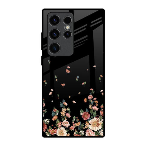 Floating Floral Print Glossy Case for Samsung Galaxy S23 Ultra 5G