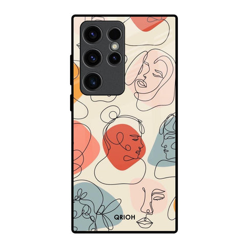 Abstract Faces Glossy Case for Samsung Galaxy S23 Ultra 5G