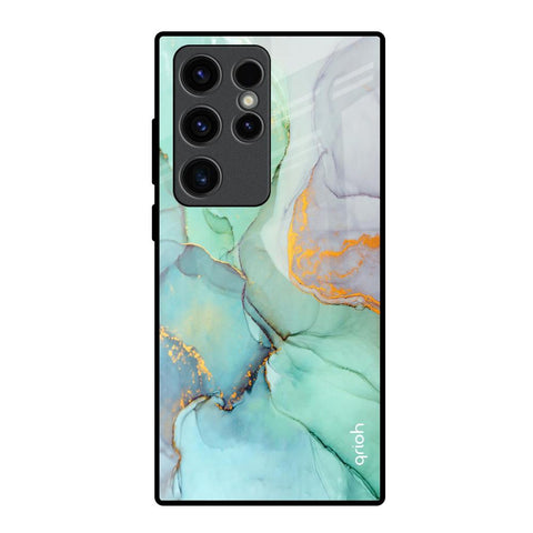 Green Marble Glossy Case for Samsung Galaxy S23 Ultra 5G