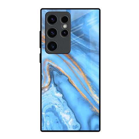 Vibrant Blue Marble Glossy Case for Samsung Galaxy S23 Ultra 5G