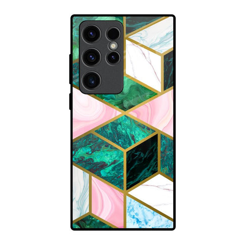 Seamless Green Marble Glossy Case for Samsung Galaxy S23 Ultra 5G