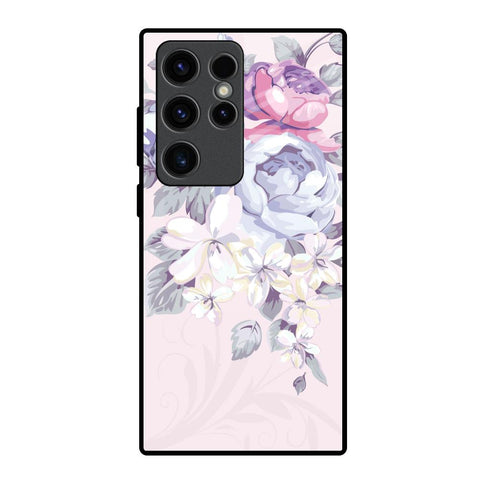 Elegant Floral Glossy Case for Samsung Galaxy S23 Ultra 5G
