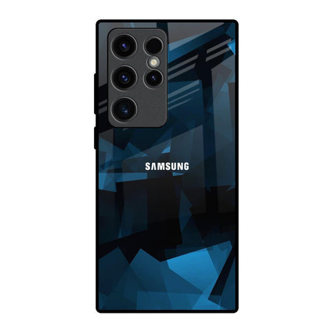 Polygonal Blue Box Glossy Case For Samsung Galaxy S23 Ultra 5G