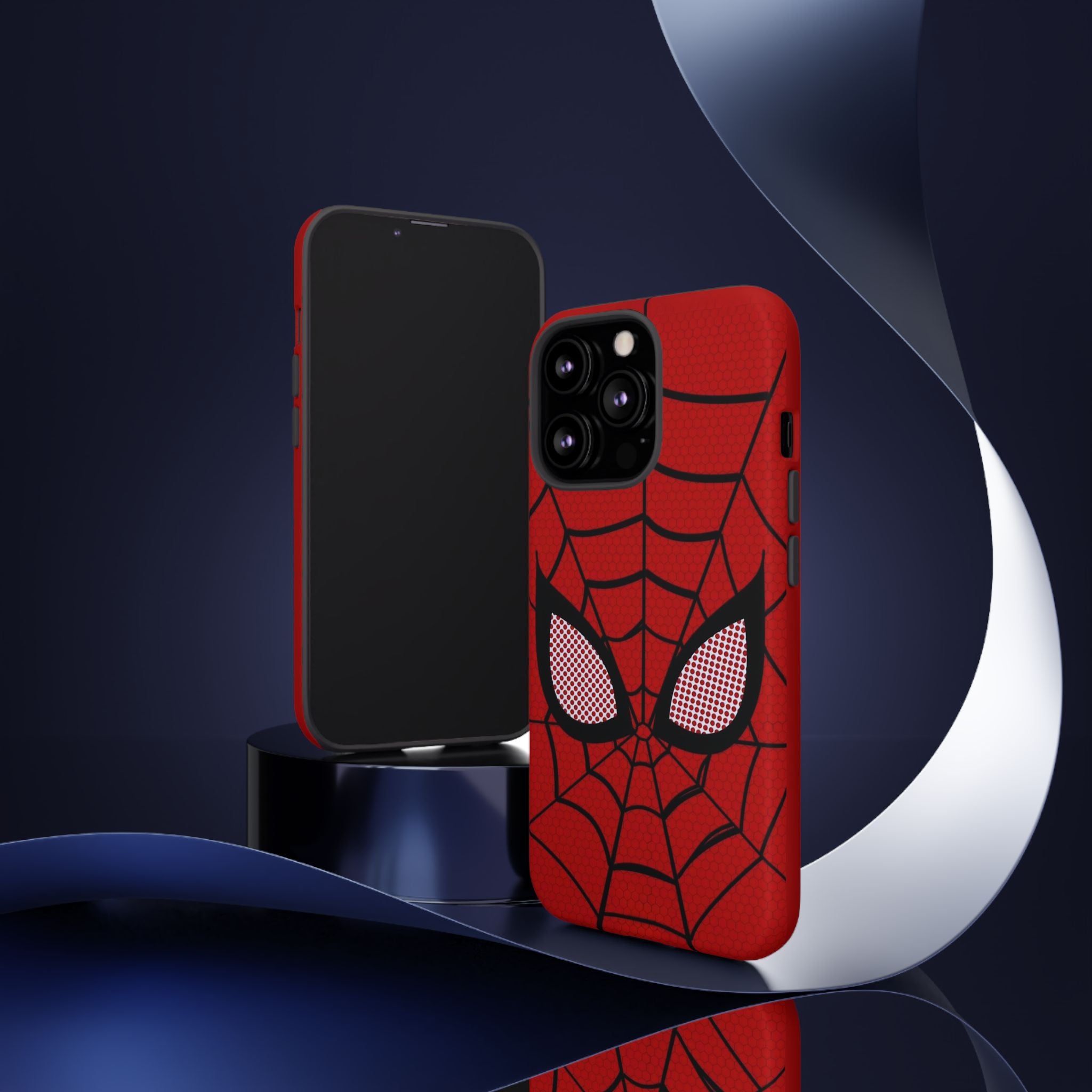 Scarlet Grid Mask Premium Tough Shining Phone Case (Double Layer) Available For All iPhone Models