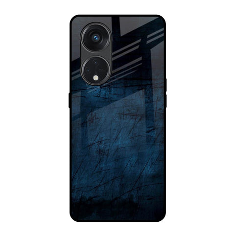 Dark Blue Grunge Glossy Case for Oppo Reno8T 5G