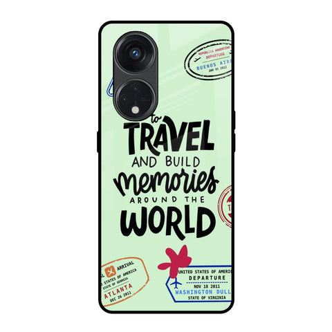 Travel Stamps Glossy Case for Oppo Reno8T 5G