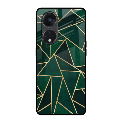 Abstract Green Glossy Case For Oppo Reno8T 5G