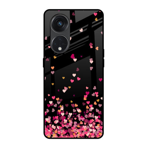 Heart Rain Fall Glossy Case For Oppo Reno8T 5G