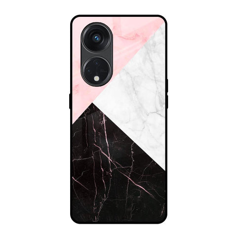 Marble Collage Art Glossy Case For Oppo Reno8T 5G