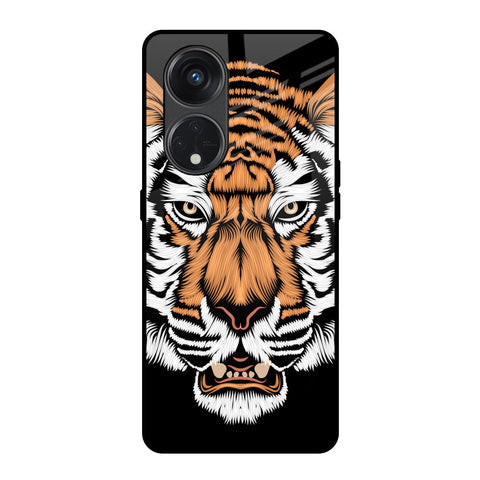 Angry Tiger Glossy Case For Oppo Reno8T 5G