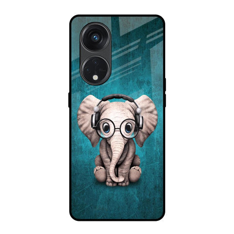 Adorable Baby Elephant Glossy Case For Oppo Reno8T 5G