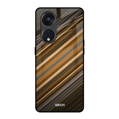 Diagonal Slash Pattern Glossy Case for Oppo Reno8T 5G