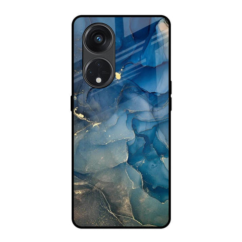 Blue Cool Marble Glossy Case for Oppo Reno8T 5G