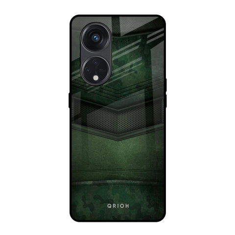 Green Leather Glossy Case for Oppo Reno8T 5G
