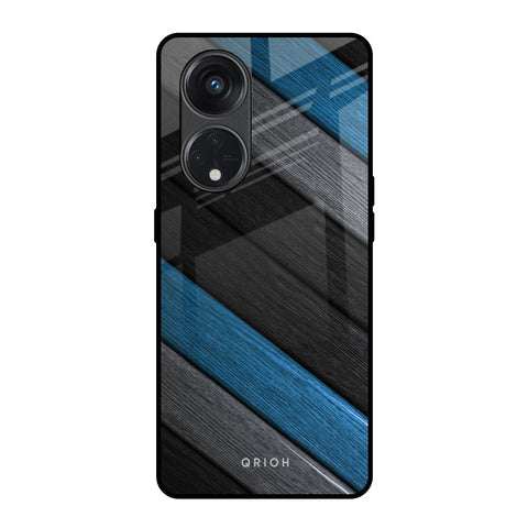 Multicolor Wooden Effect Glossy Case for Oppo Reno8T 5G