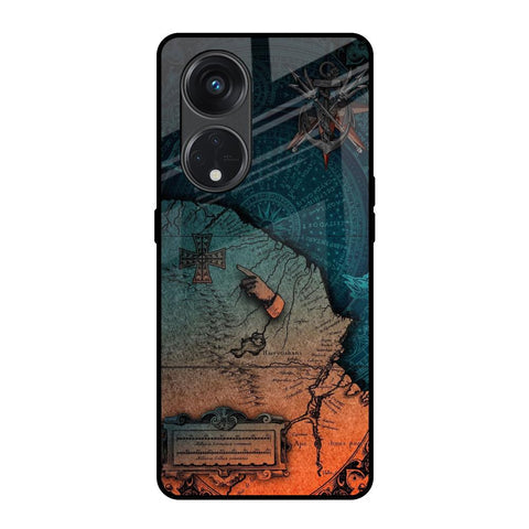 Geographical Map Glossy Case for Oppo Reno8T 5G