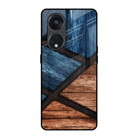 Wooden Tiles Glossy Case for Oppo Reno8T 5G