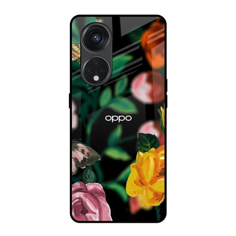 Flowers & Butterfly Glossy Case for Oppo Reno8T 5G