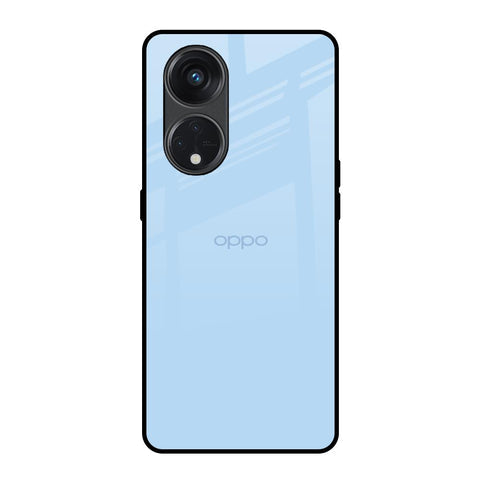 Pastel Sky Blue Glossy Case for Oppo Reno8T 5G
