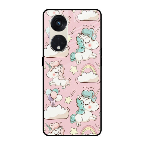 Balloon Unicorn Glossy case for Oppo Reno8T 5G