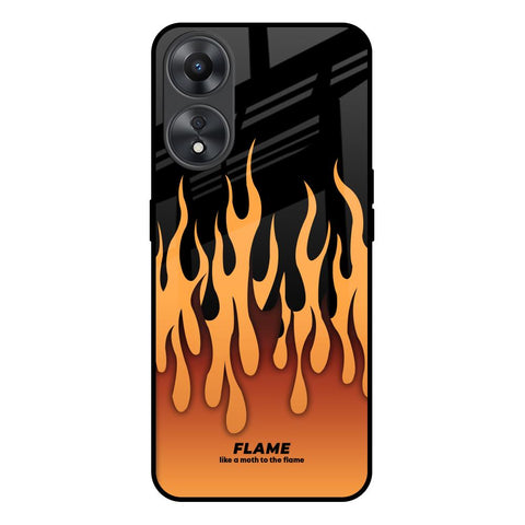 Fire Flame Glossy Case for Oppo A58 5G