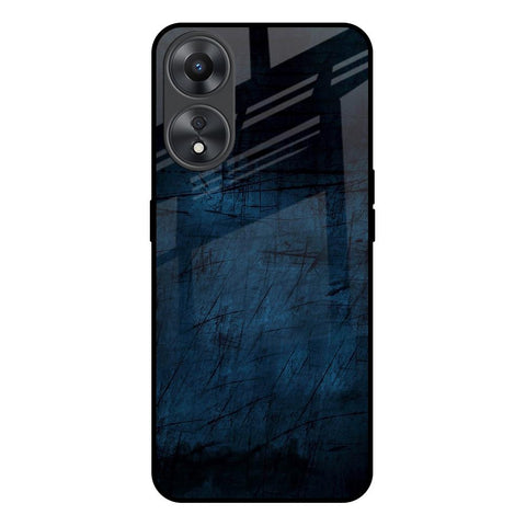 Dark Blue Grunge Glossy Case for Oppo A58 5G