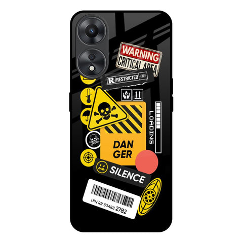 Danger Signs Glossy Case for Oppo A58 5G