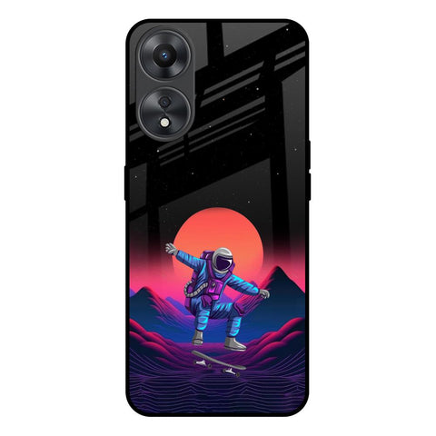 Retro Astronaut Glossy Case for Oppo A58 5G