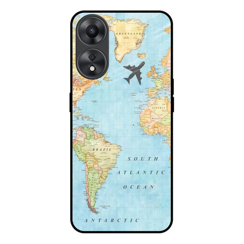 Travel Map Glossy Case for Oppo A58 5G