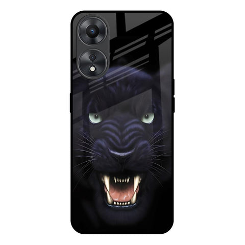 Angry Black Leopard Glossy Case for Oppo A58 5G