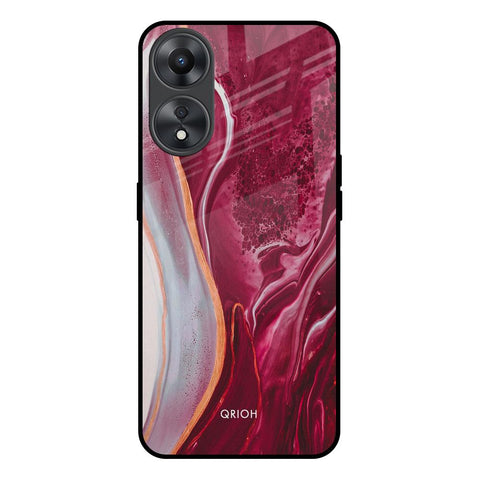 Crimson Ruby Glossy Case for Oppo A58 5G
